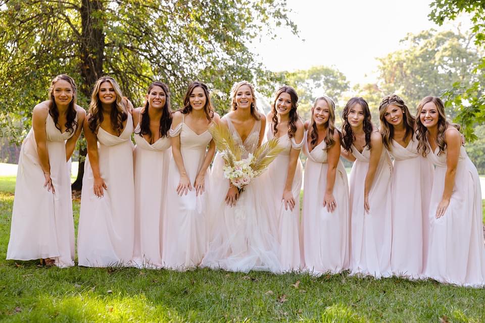 Large bridal party hair and makeup by The Pretty Agency