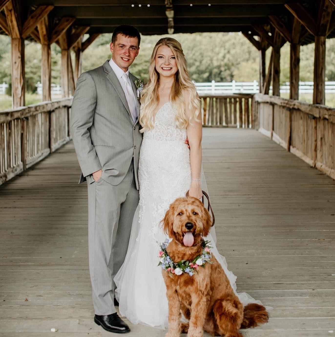 Bride and groom at Legacy Farms by The Pretty Agency